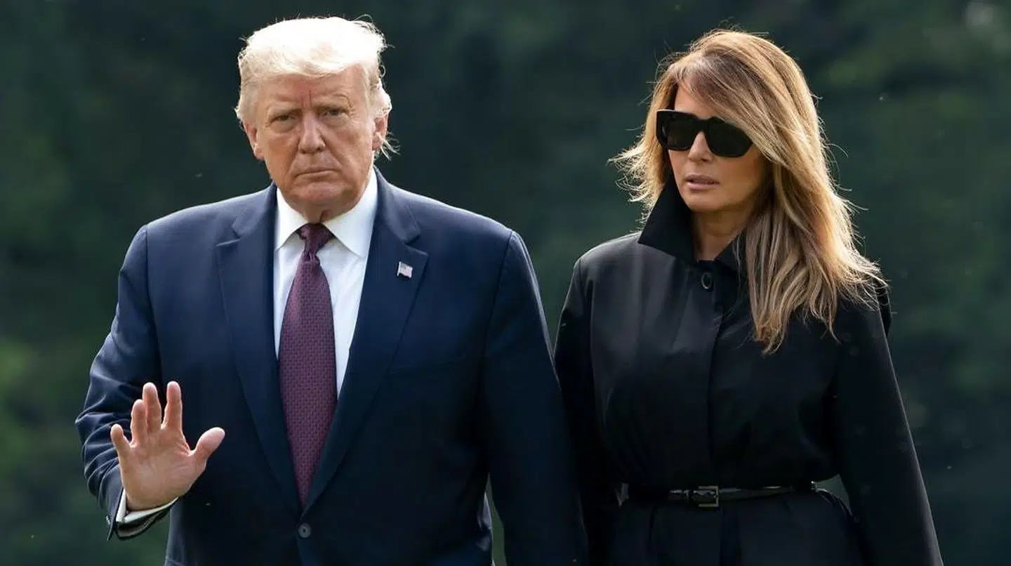 Præsident Donald Trump og hustruen Melania.