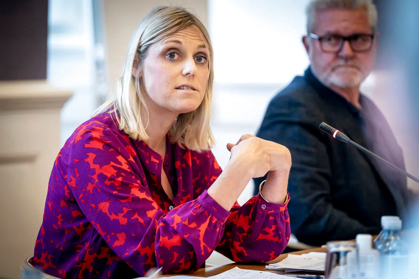 Forsvarsminister Trine Bramsen (S) ses her under samråd med forsvarsministeren om Forsvarets Efterretningstjeneste på Christiansborg i København, onsdag den 23. september 2020. Samrådsspørgsmålene er stillet af Enhedslisten.. (Foto: Mads Claus Rasmussen/Ritzau Scanpix)