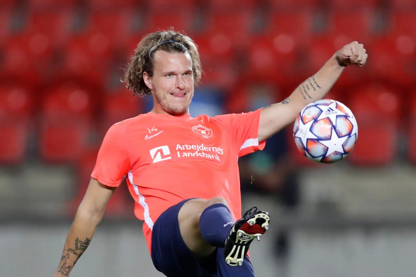 Alexander Scholz er en del af FC Midtjyllands stærke forsvar. Onsdag aften står midtjyderne over for Slavia Prag i Champions League-kvalifikationen. David W Cerny/Reuters
