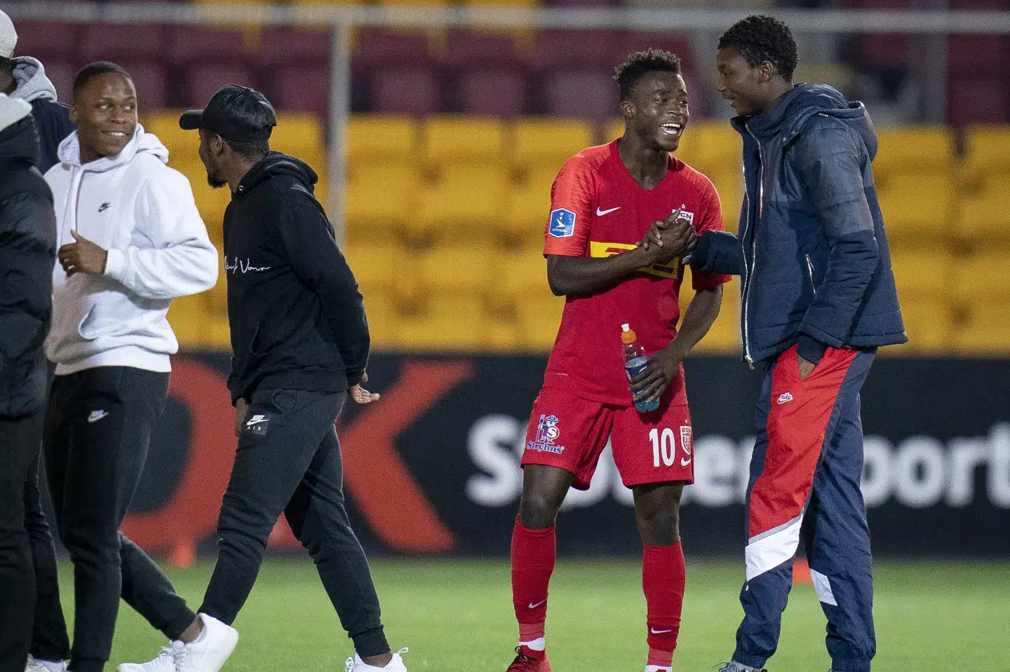 Kamaldeen Sulemana blev dobbelt målscorer i sejren over Lyngby. Liselotte Sabroe/Ritzau Scanpix