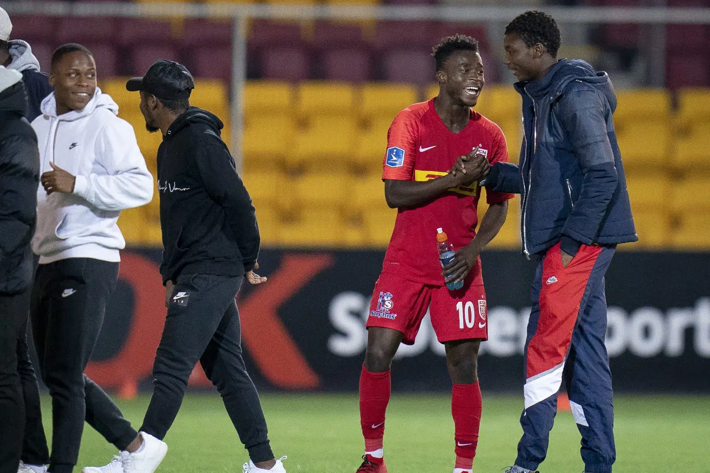 Kamaldeen Sulemana blev dobbelt målscorer i sejren over Lyngby. Liselotte Sabroe/Ritzau Scanpix