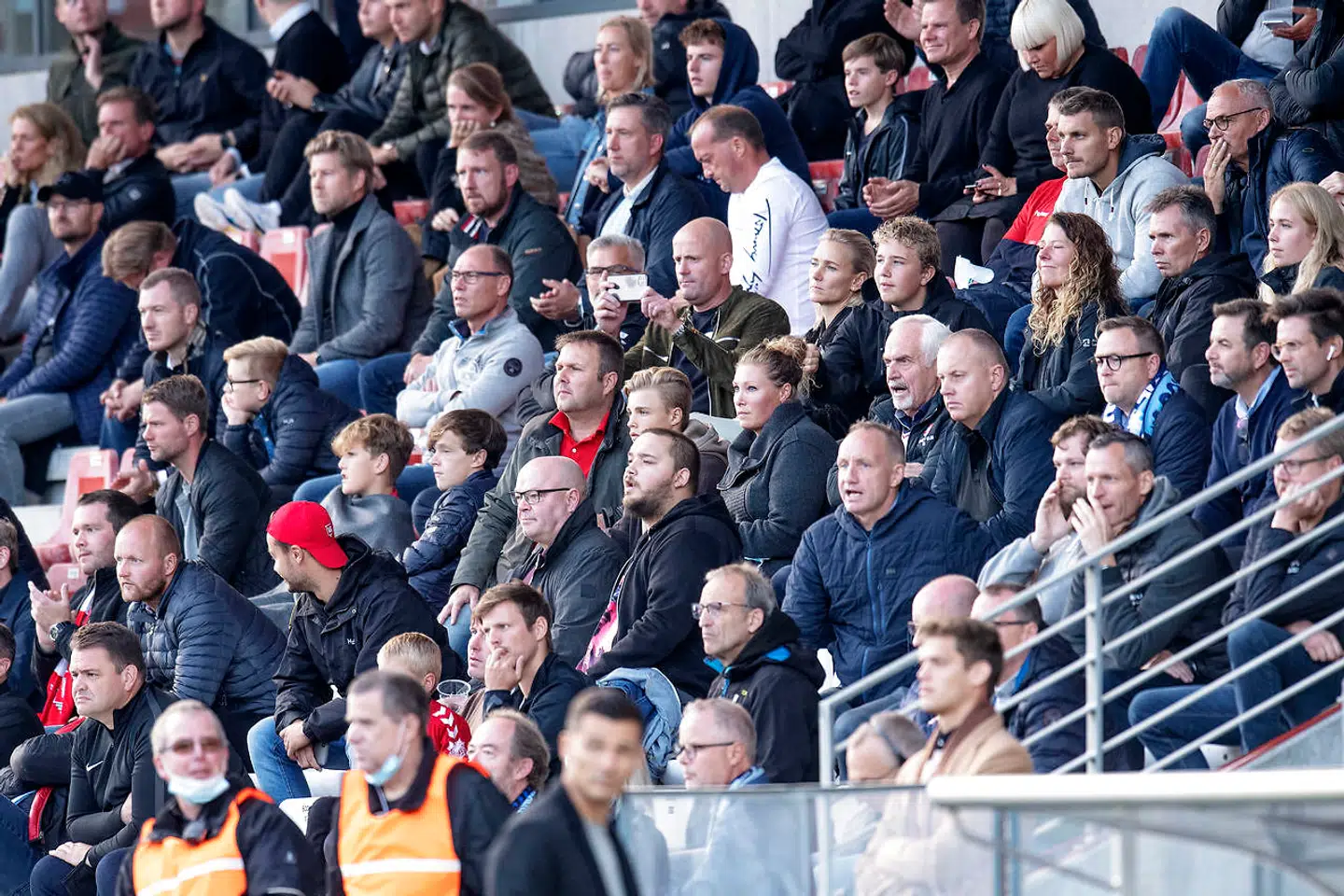 Tilskuerne på plads ved Superliga-kampen på Vejle Stadion mellem Vejle Boldklub og Sønderjyske 20. september 2020. (Foto: Bo Amstrup/Ritzau Scanpix)