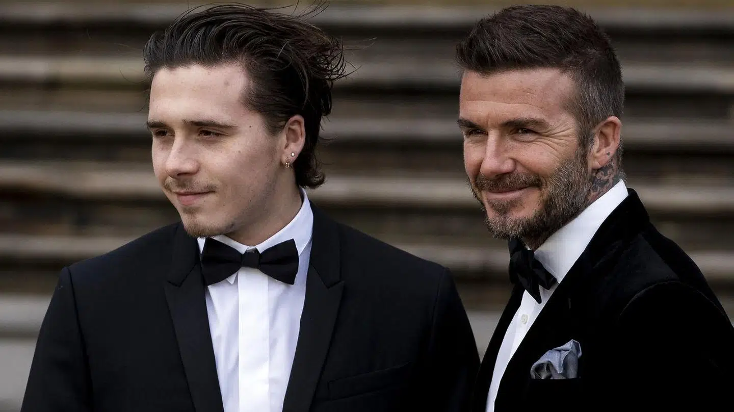 Brooklyn Beckham med sin far, David Beckham.