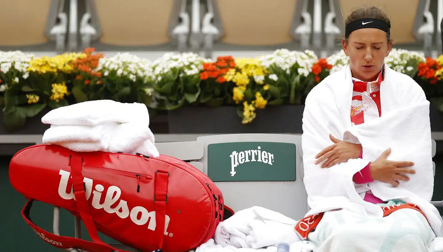 Victoria Azarenka under søndagens opgør.