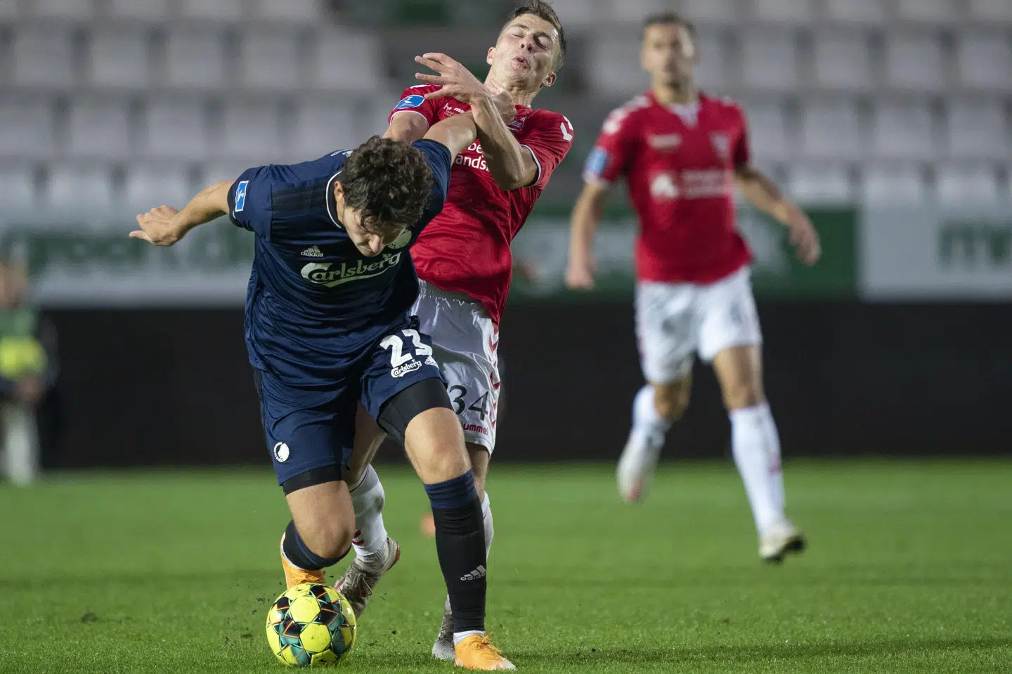 Lundrim Hetemi (34) og Vejle fik 2-2 hjemme mod FC København i Superligaen søndag. Claus Fisker/Ritzau Scanpix