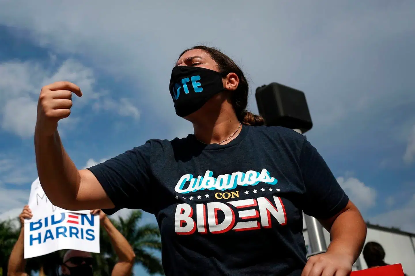 En Biden-supporter i Florida.