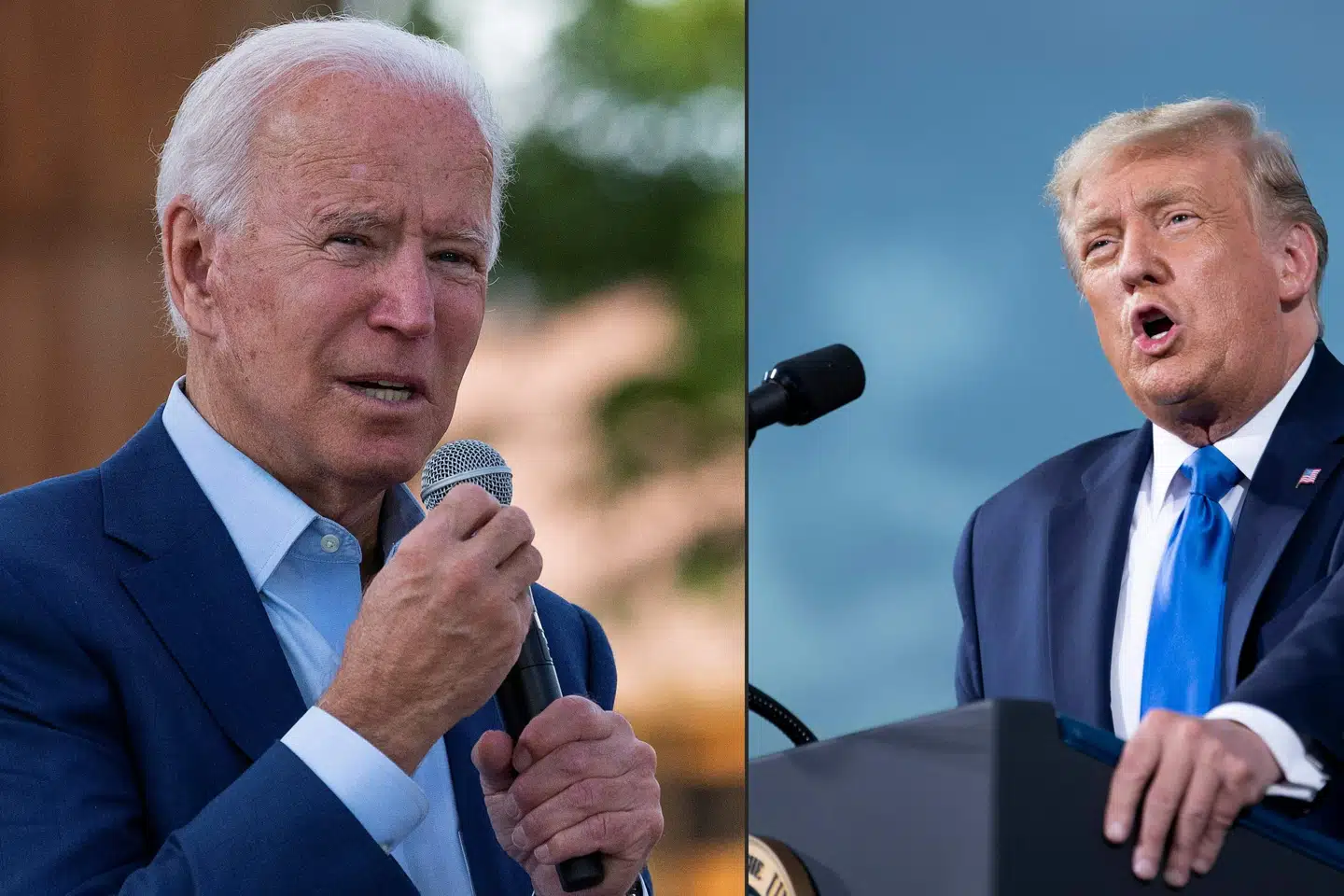 Den demokratiske præsidentkandidat, Joe Biden, siger, at han venter personlige angreb og løgne, når han tirsdag møder præsident Donald Trump i deres første tv-duel. (Arkivfoto) Jim Watson, Brendan Smialowski/Ritzau Scanpix