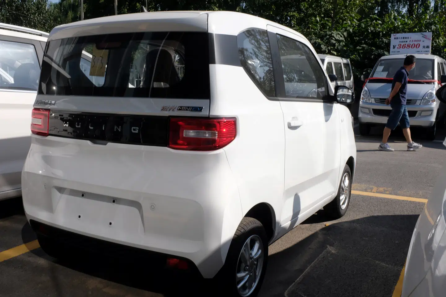De billigste udgaver af Hongguang Mini EV har hverken aircondition eller airbags. Sun Yilei/Reuters