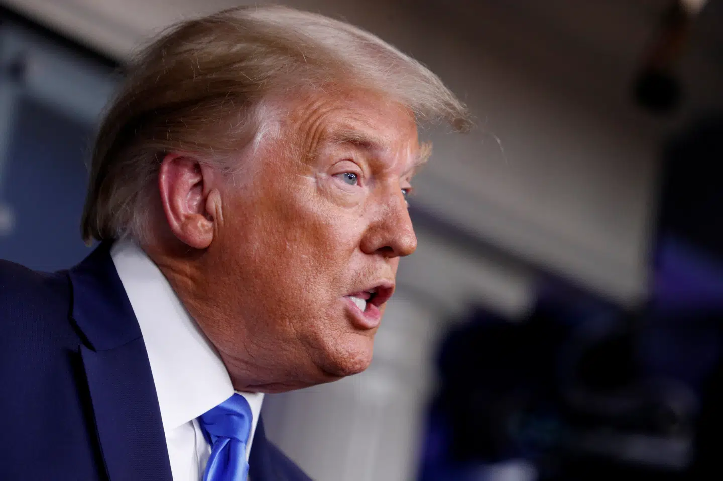 Præsident Donald Trump vil på et pressemøde i Det Hvide Hus ikke garantere en fredelige magtoverdragelse, hvis demokraten Joe Biden vinder præsidentvalget. Tom Brenner/Reuters