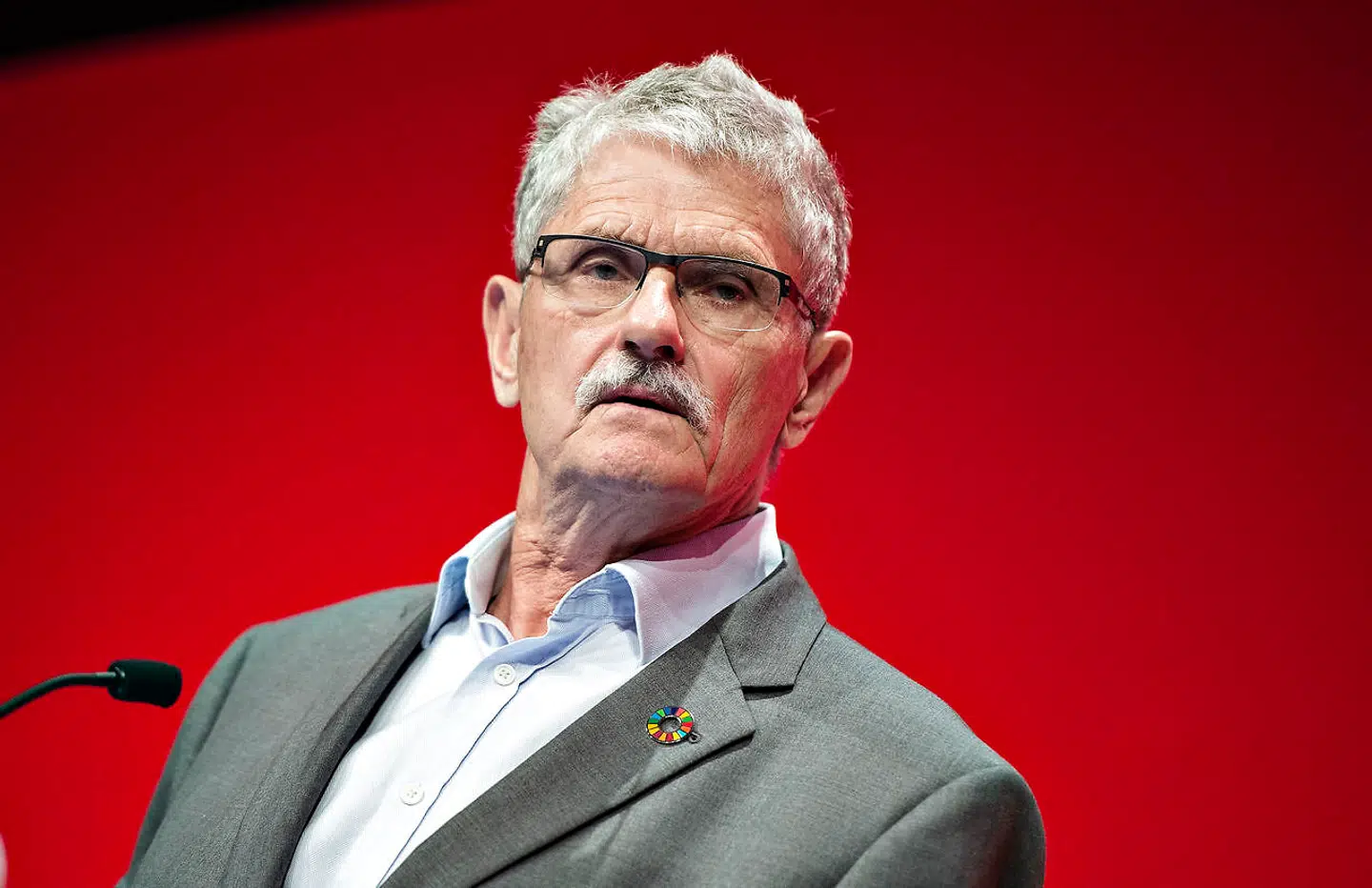 (ARKIV) Formand for FN's generalforsamling Mogens Lykketoft holdt tale på Socialdemokratiets kongres i Aalborg Kongres og Kulturcenter, søndag 25. september 2016. Han har haft de tungeste politiske poster, bortset fra én. Det lykkedes ikke Mogens Lykketoft at vælte Fogh af pinden. Nu forlader S-veteranen Folketinget. Det skriver Ritzau, onsdag 29. maj 2019. (Foto: Henning Bagger/Ritzau Scanpix)
