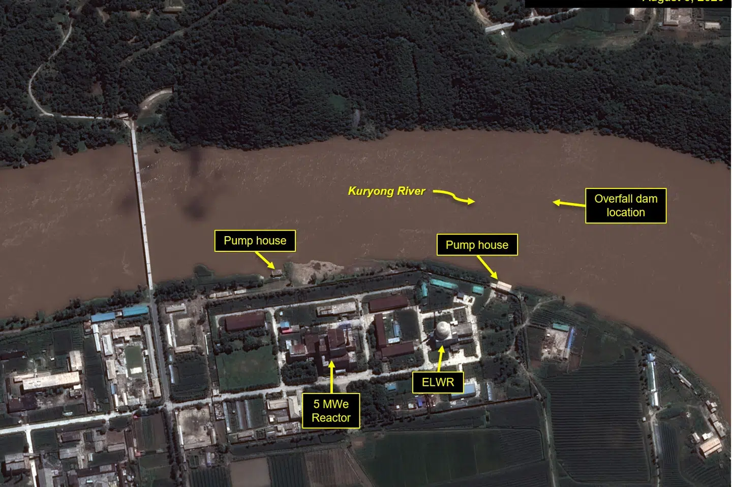 Satellitbilleder fra begyndelsen af august viser, at Nordkorea fortsat udvikler sit atomprogram. Airbus Defence/Reuters