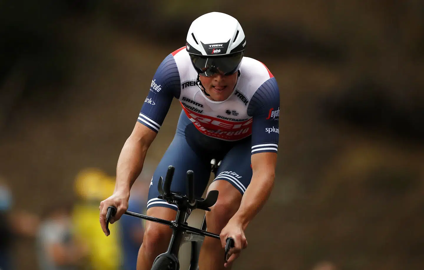Cycling - Tour de France - Stage 20 - Lure to La Planche des Belles Filles - France - September 19, 2020. Trek-Segafredo rider Mads Pedersen of Denmark in action. REUTERS/Stephane Mahe