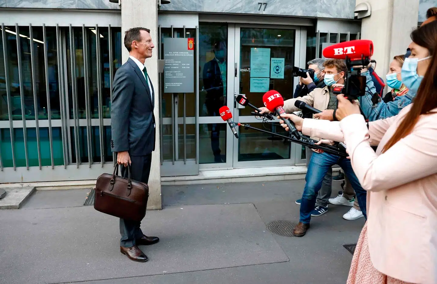 Prins Joachim talte med pressen på sin første arbejdsdag fredag.