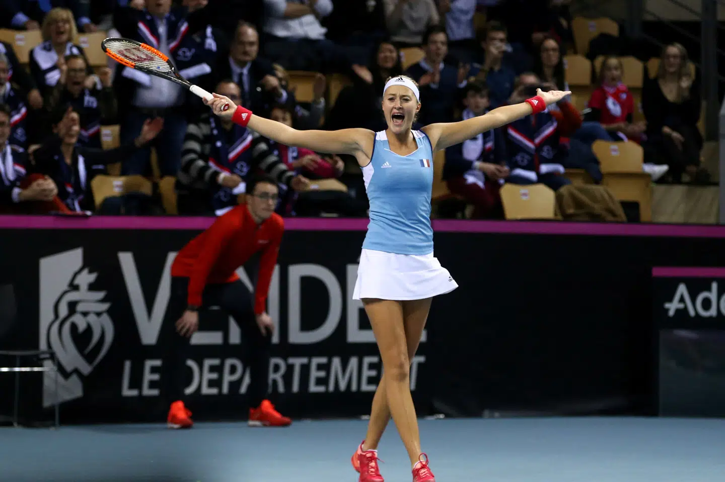 Kristina Mladenovic sikrede sidste år Frankrig en sejr i Fed Cup-finalen. Fremover hedder turneringen Billie Jean King Cup. Stephane Mahe/Reuters