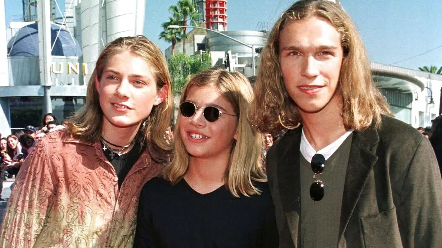 Taylor, Zac og Isaac Hanson til MTV Awards i 1997.