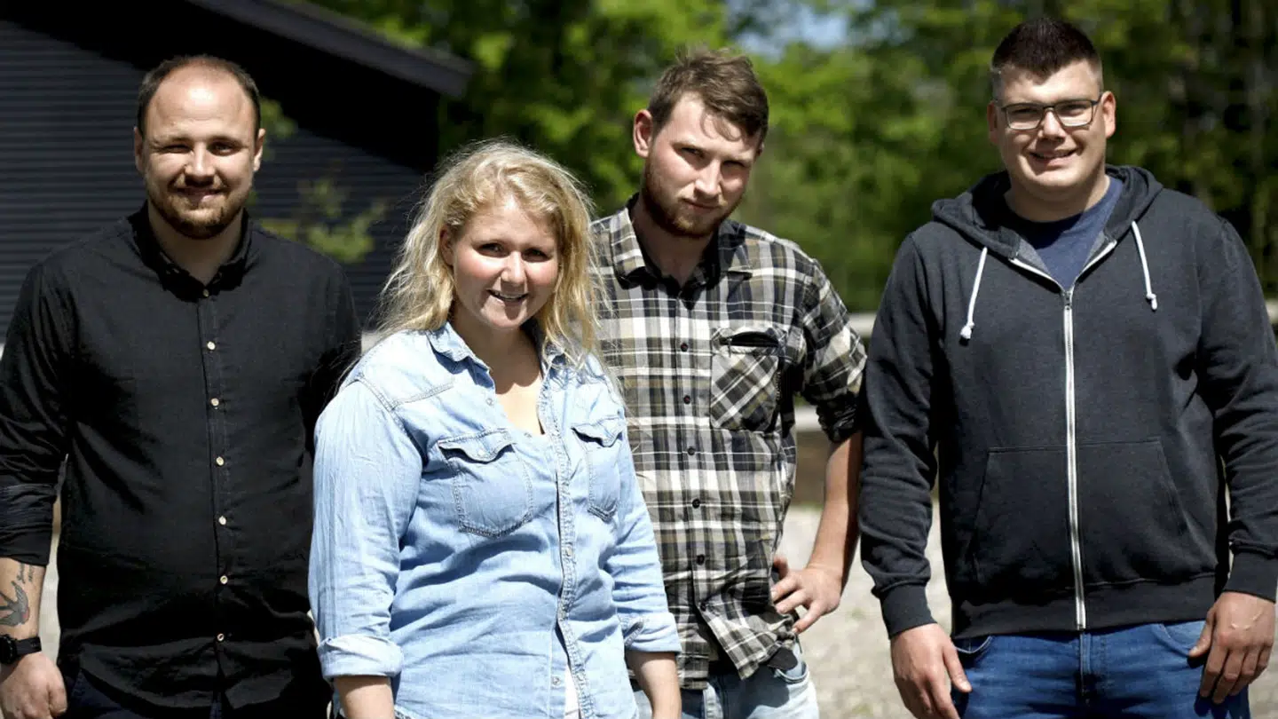 Daniel, Stine, Niels og Benjamin.
