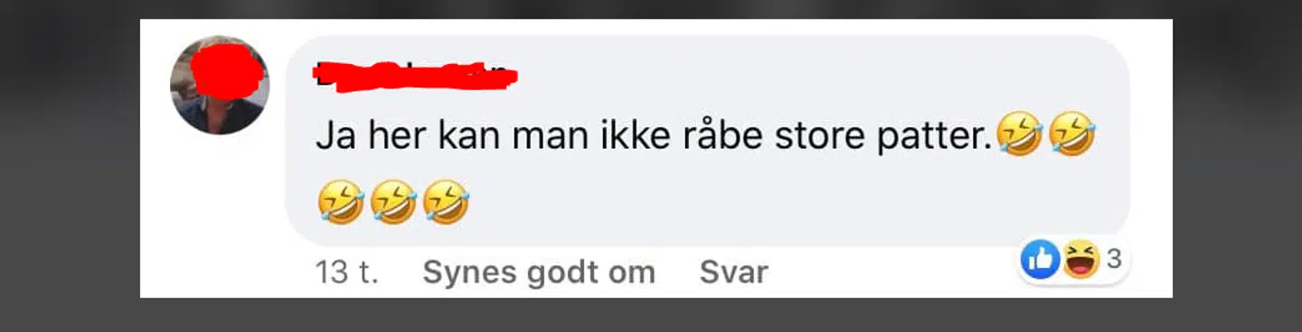 Her ses endnu en af de fire kommentarer Samira Nawa, der er ligestillingsordfører for Radikale Venstre, har modtaget på Facebook, og som partifællen Martin Lidegaard nu henviser til. B.T. har modsat Martin Lidegaard valgt at sløre navn og billede.