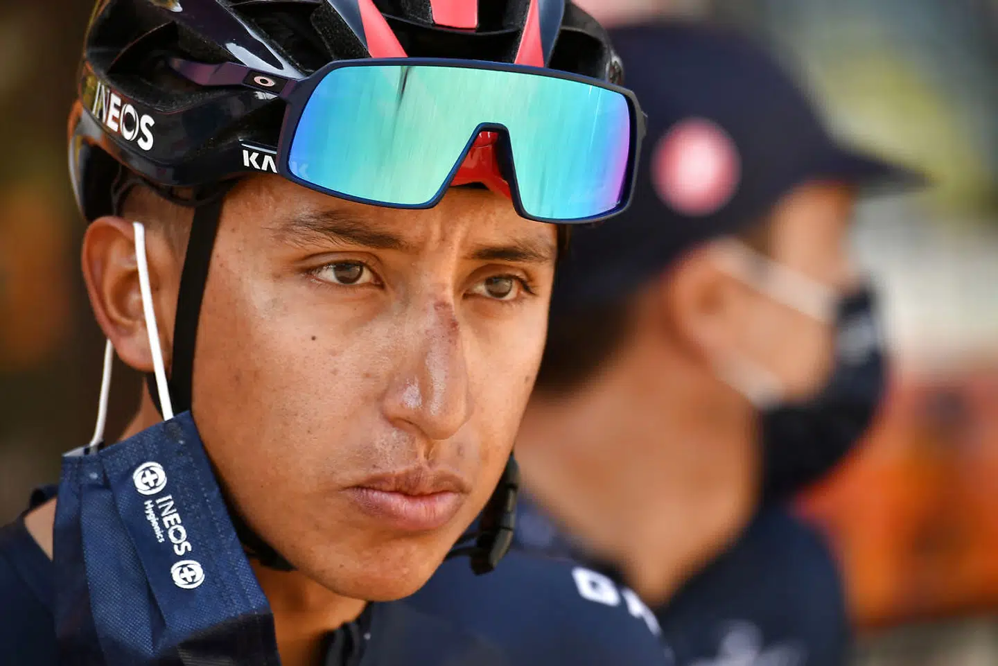 Cycling - Tour de France - Stage 16 - La Tour-du-Pin to Villard-de-Lans - France - September 15, 2020. Team INEOS Grenadiers rider Egan Bernal of Colombia before the start. Pool via REUTERS/Marco Bertorello