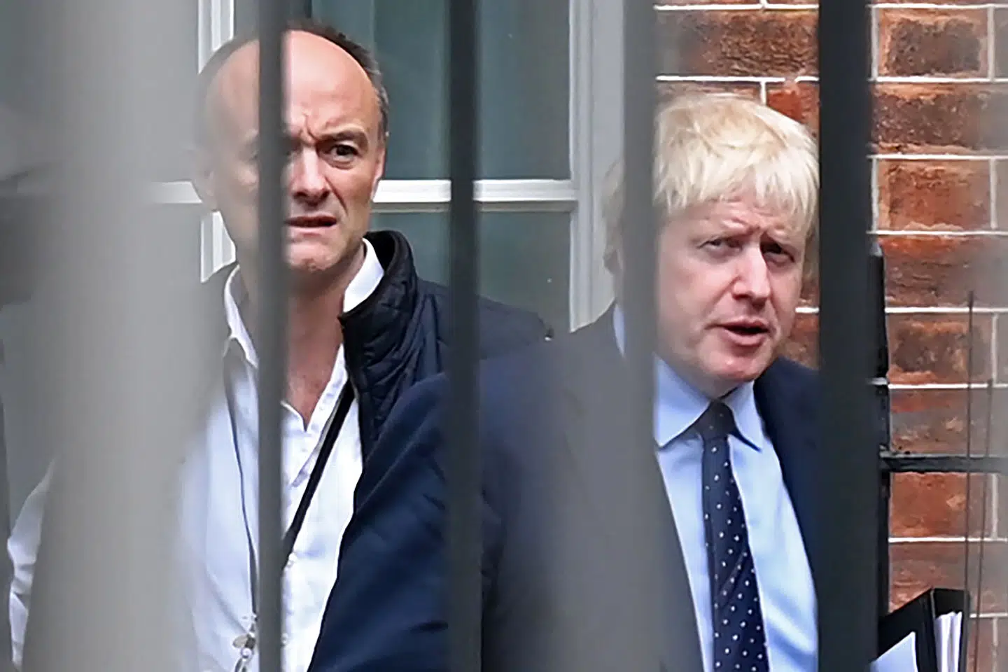 Boris Johnson og hans strateg Dominic Cummings.