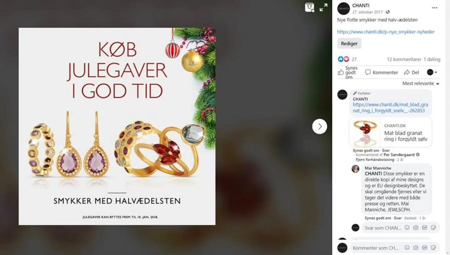 Det er denne slags kommentarer, som Mai Manniche har delt adskillige steder på Chantis sociale medier.