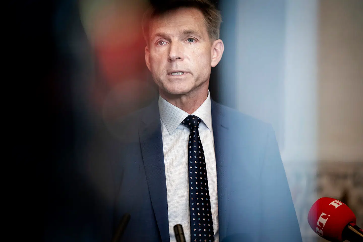 Partilederne med bl.a. Dansk Folkepartis Kristian Thulesen Dahl mødes med statsminister Mette Frederiksen (S) om yderligere genåbning i fase 2 på Christiansborg, onsdag den 20. maj 2020. Årsagen til forhandlingerne er, at de danske tal for smittede med coronavirus er lavere end ventet. (Foto: Liselotte Sabroe/Ritzau Scanpix)