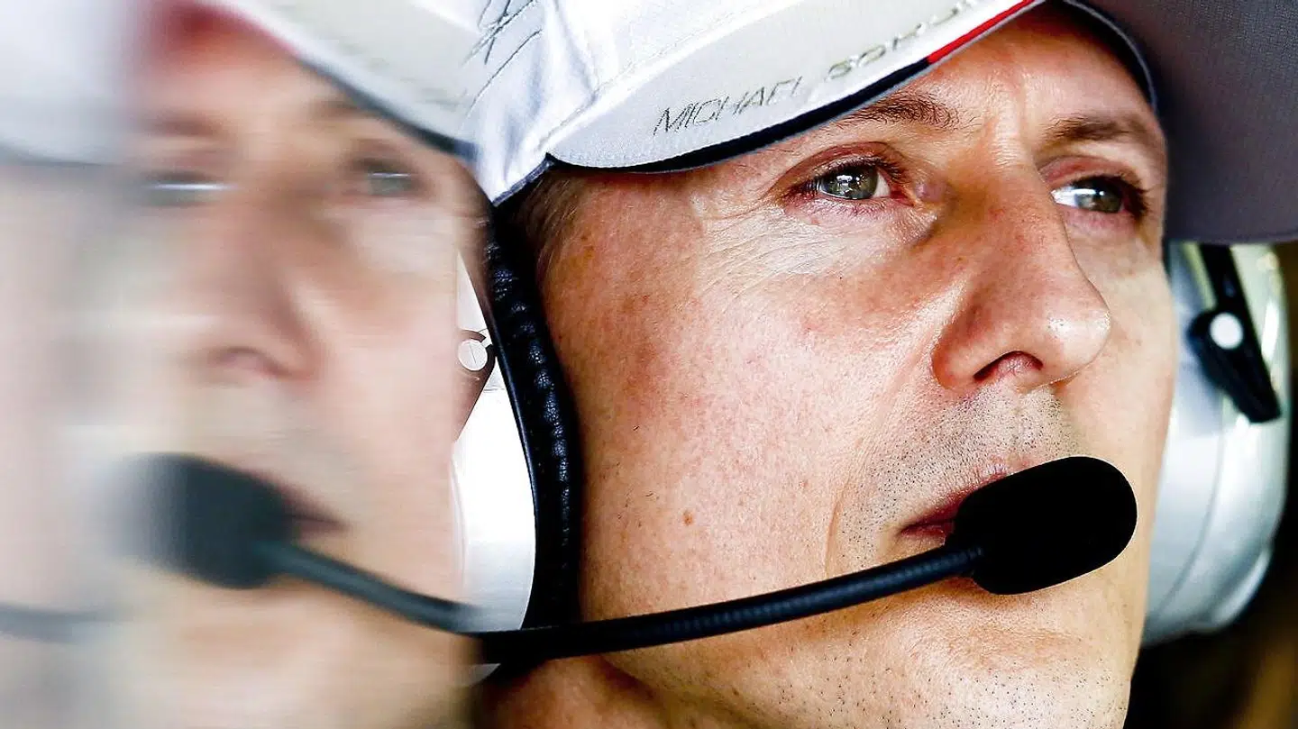 Michael Schumacher kæmper.