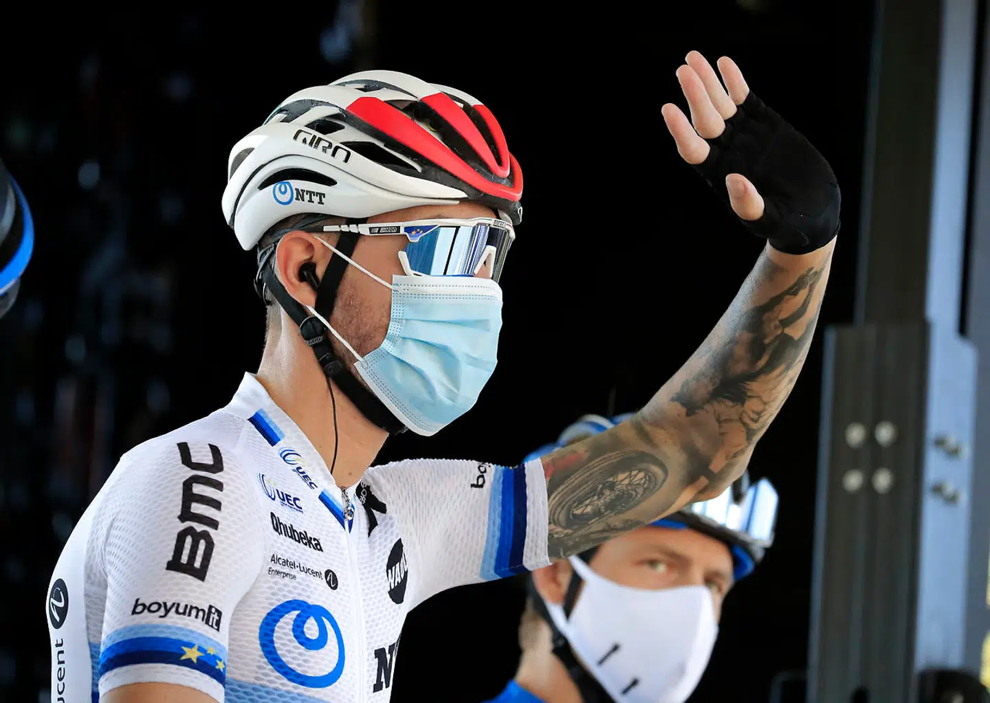 Italieneren Giacomo Nizzolo, nybagt europamester, kom til Tour de France som et af Team NTT's stærkste kort, men sprinteren er udgået efter et tidligt styrt i årets løb.