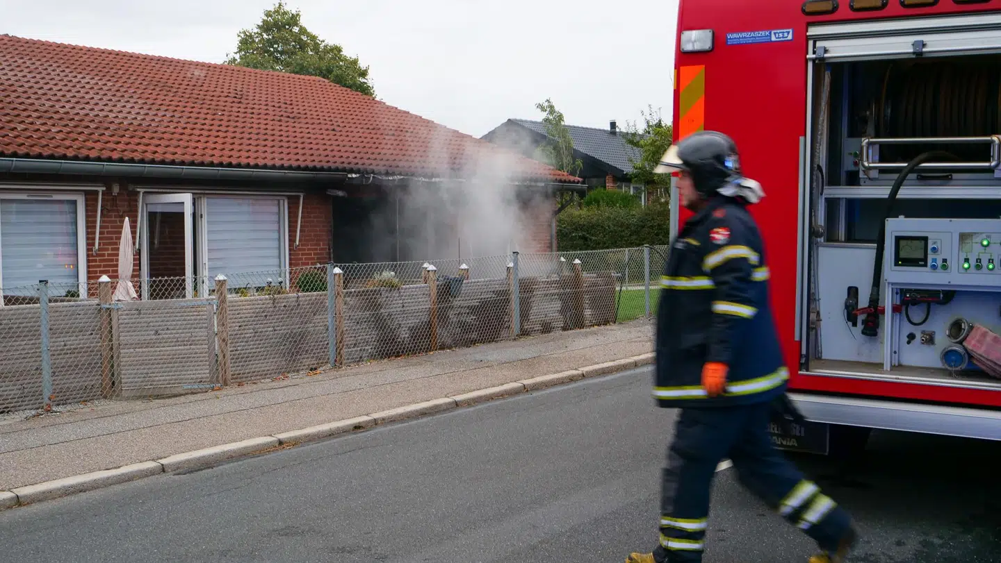 En lejlighed i et plejecenter i Sjørslev er udbrændt. Foto: Byrd/Peter Erfurt