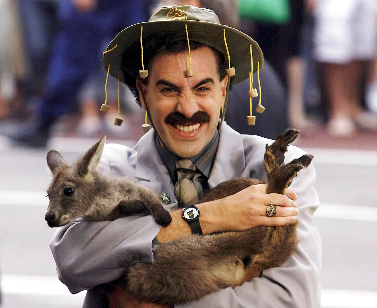 Sacha Baron Cohen ankommer til den australske premiere på filmen 'Borat'.