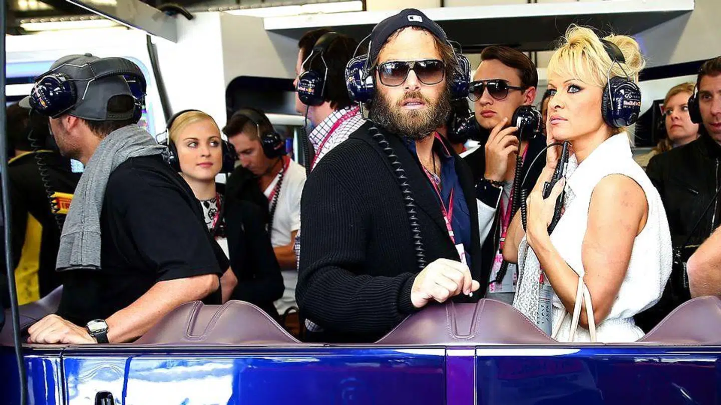 Rick salomon har også to gange været gift med Pamela Anderson, som han ses med her på billedet.
