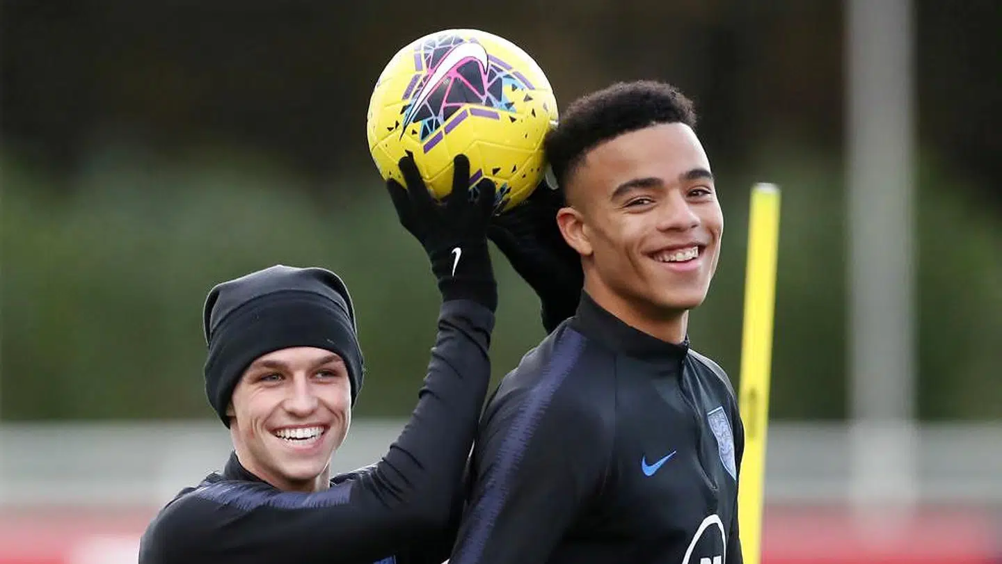 Mason Greenwood og Phil Foden.