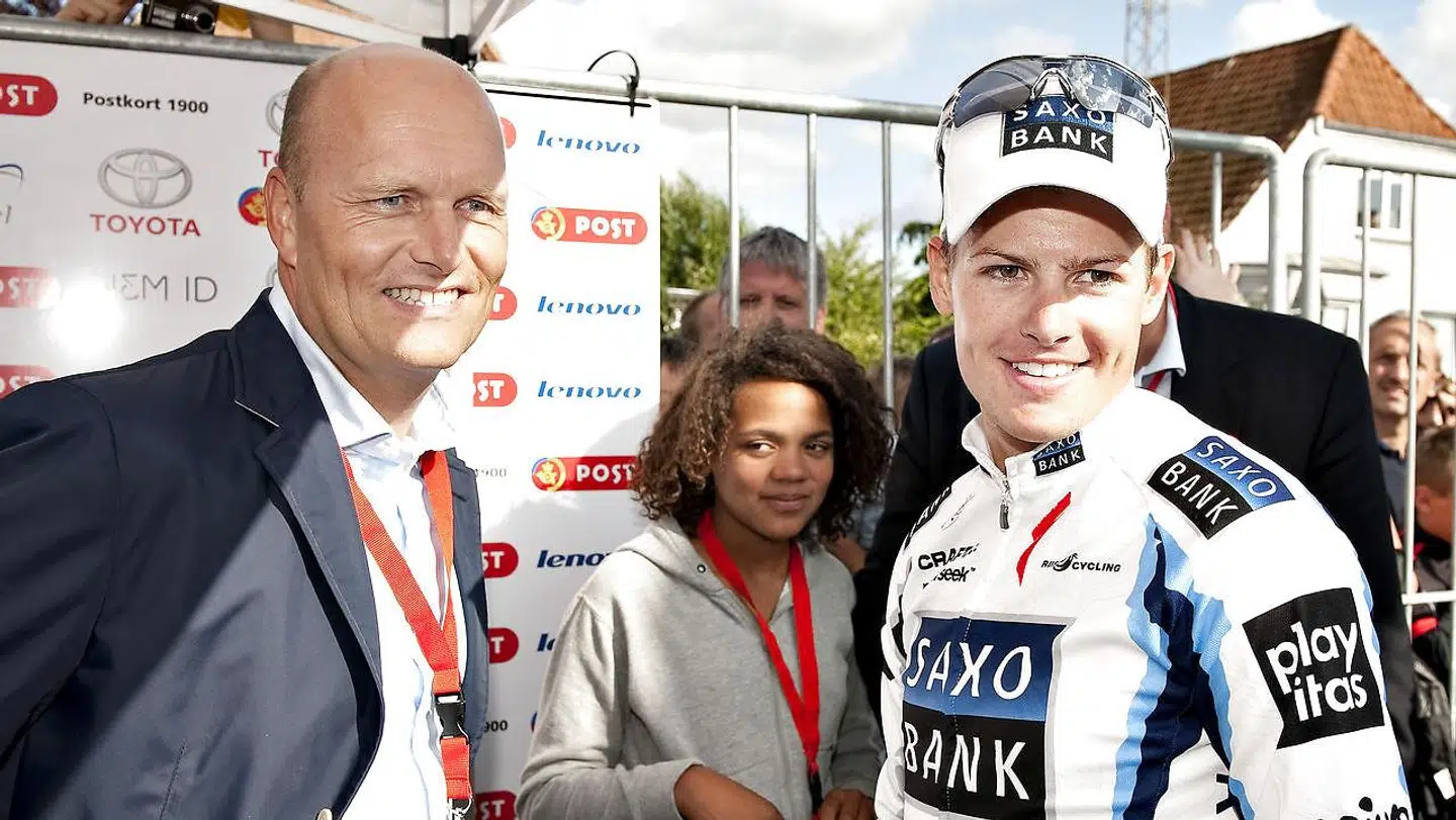 Jakob Fuglsang og Bjarne Riis har tidligere samarbejdet – her i 2010. De to taler fortsat ofte sammen, men Fuglsang vurderer ikke, at det er attraktivt for ham at slutte sig til Riis' blå NTT-tropper.