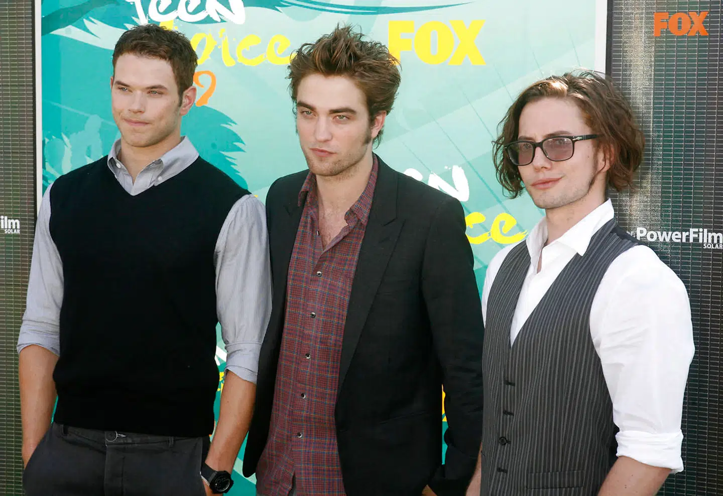 Kellan Lutz med sine 'Twilight'-medspillere Robert Pattinson og Jackson Rathbone til Teen Choice Awards i 2009.