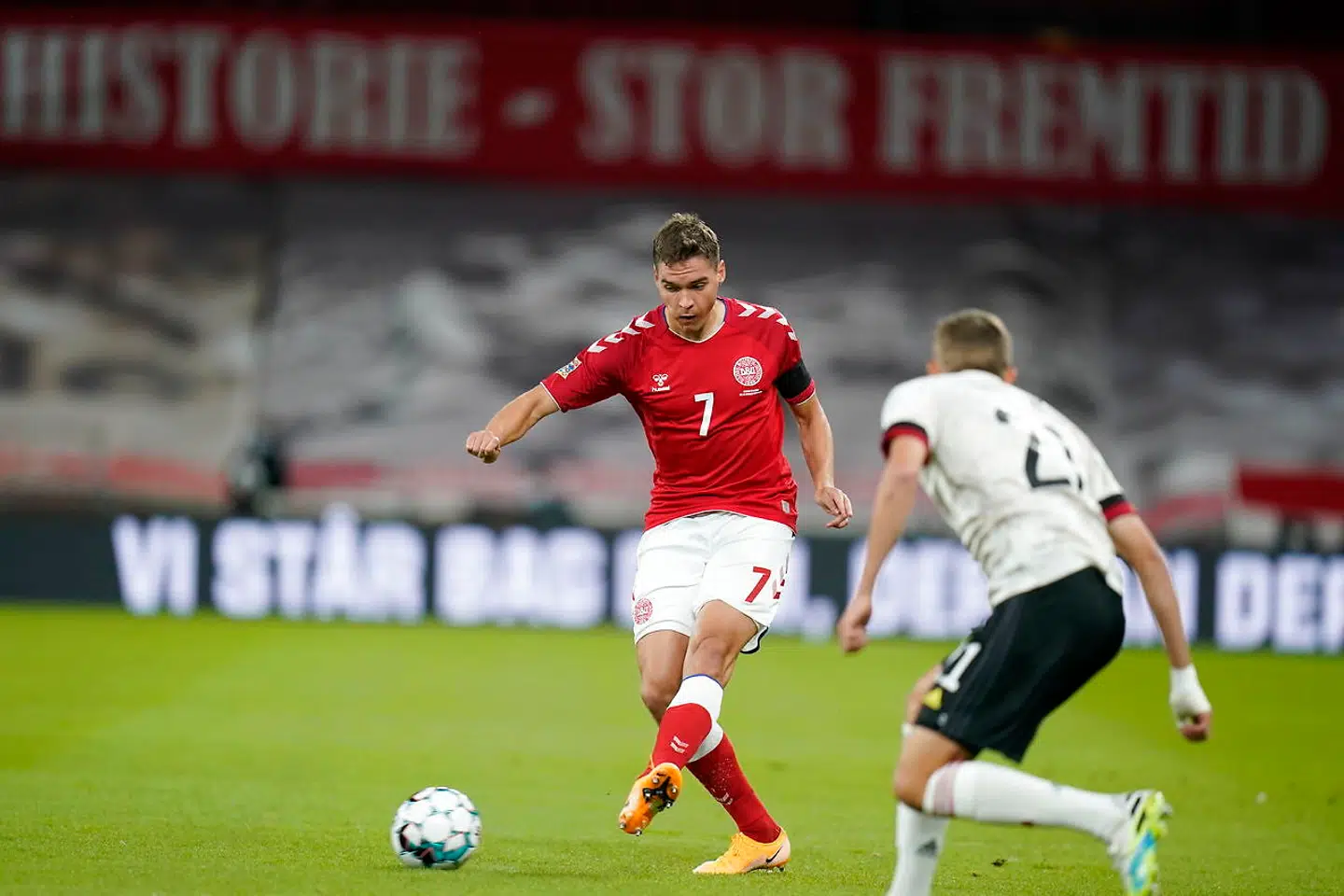 Nations League-kampen mellem Danmark og Belgien i Parken i København lørdag den 5. september 2020.