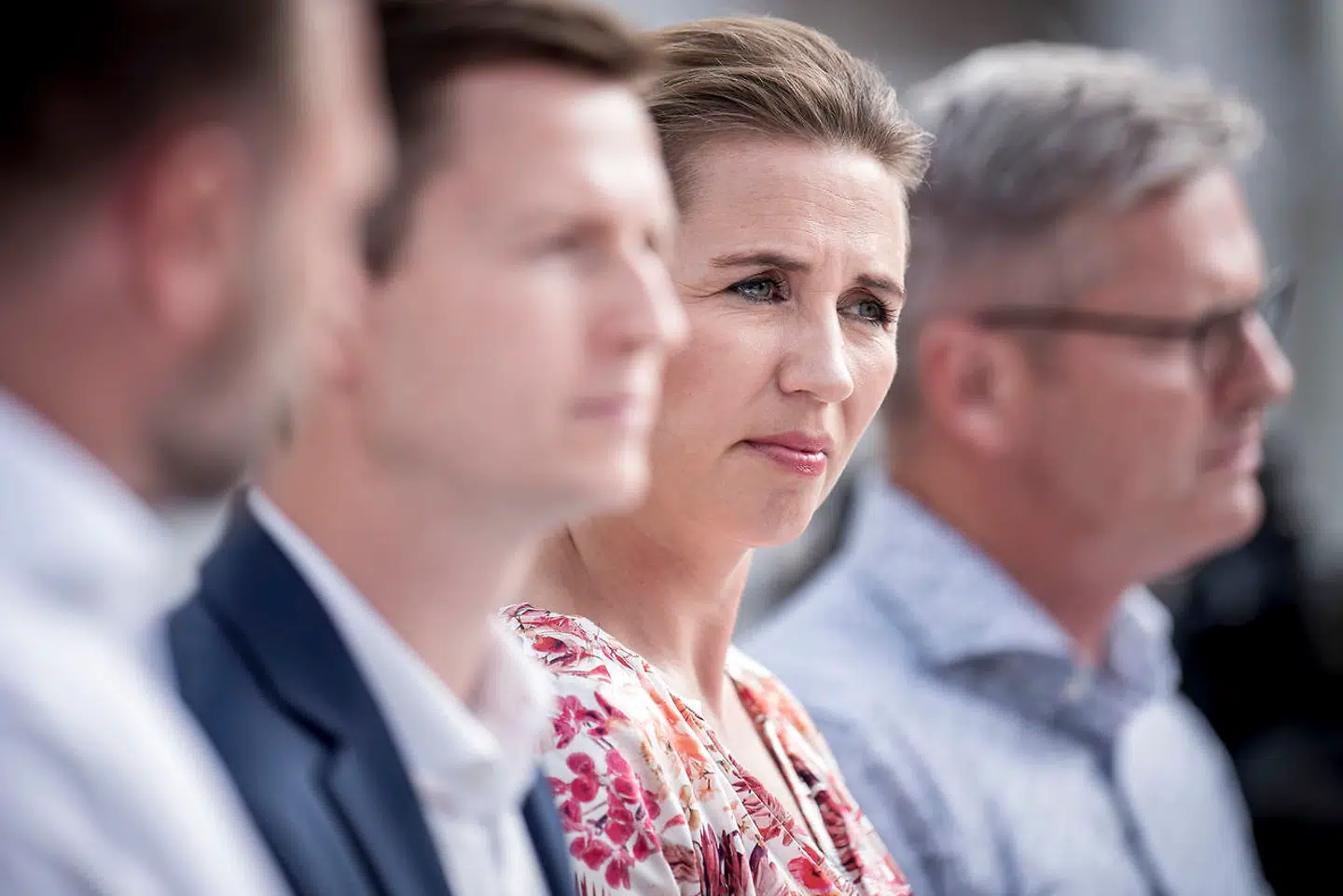 Jesper Petersen sammen med Mette Frederiksen.