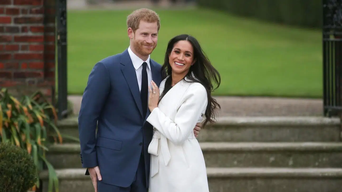 Sådan så det ud, da Harry og Meghan blev forlovet i 2017. Mindre end tre år var de trådt ud af kongehuset.