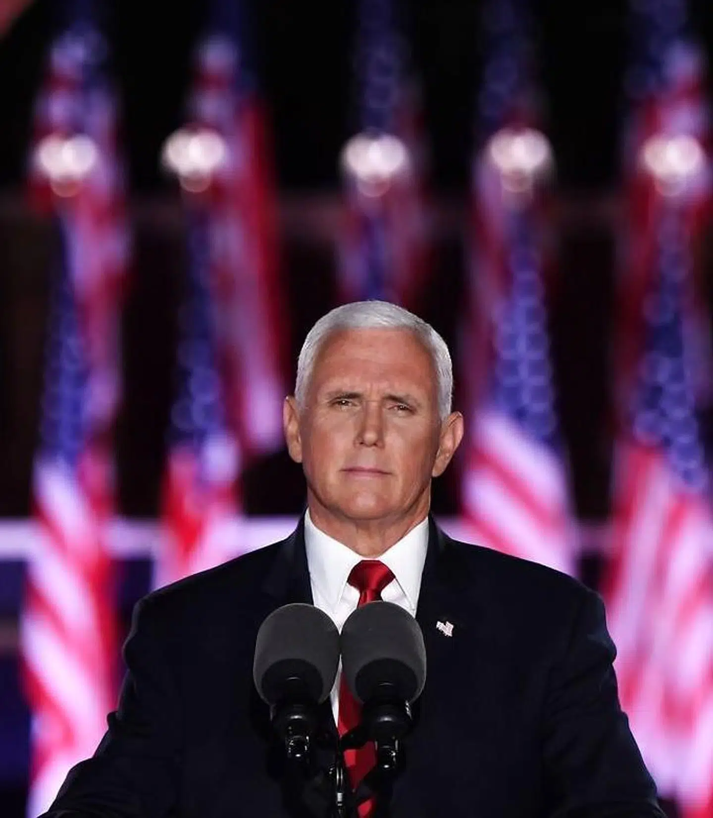 Den siddende vicepræsident Mike Pence. Han skal møde Kamala Harris til tv-debat 7. oktober.