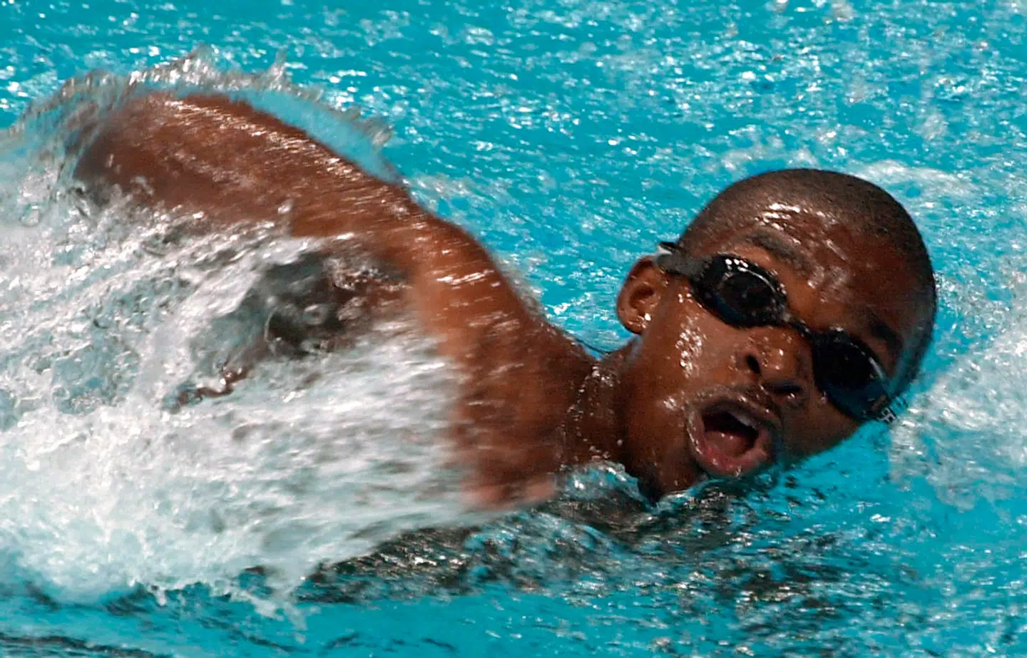 Eric Moussambani i sin første og eneste OL-træden.
