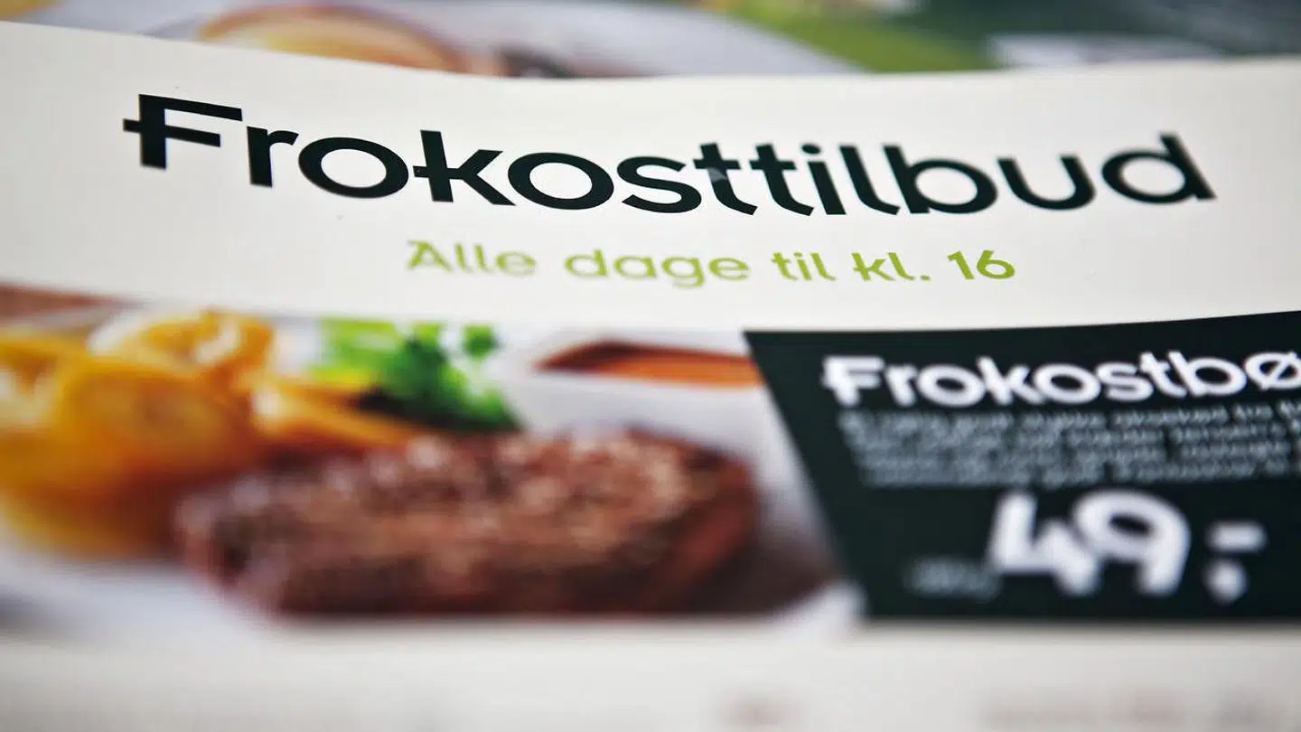 Frokosttilbud på Jensens Bøfhus på Axeltorv i København.
