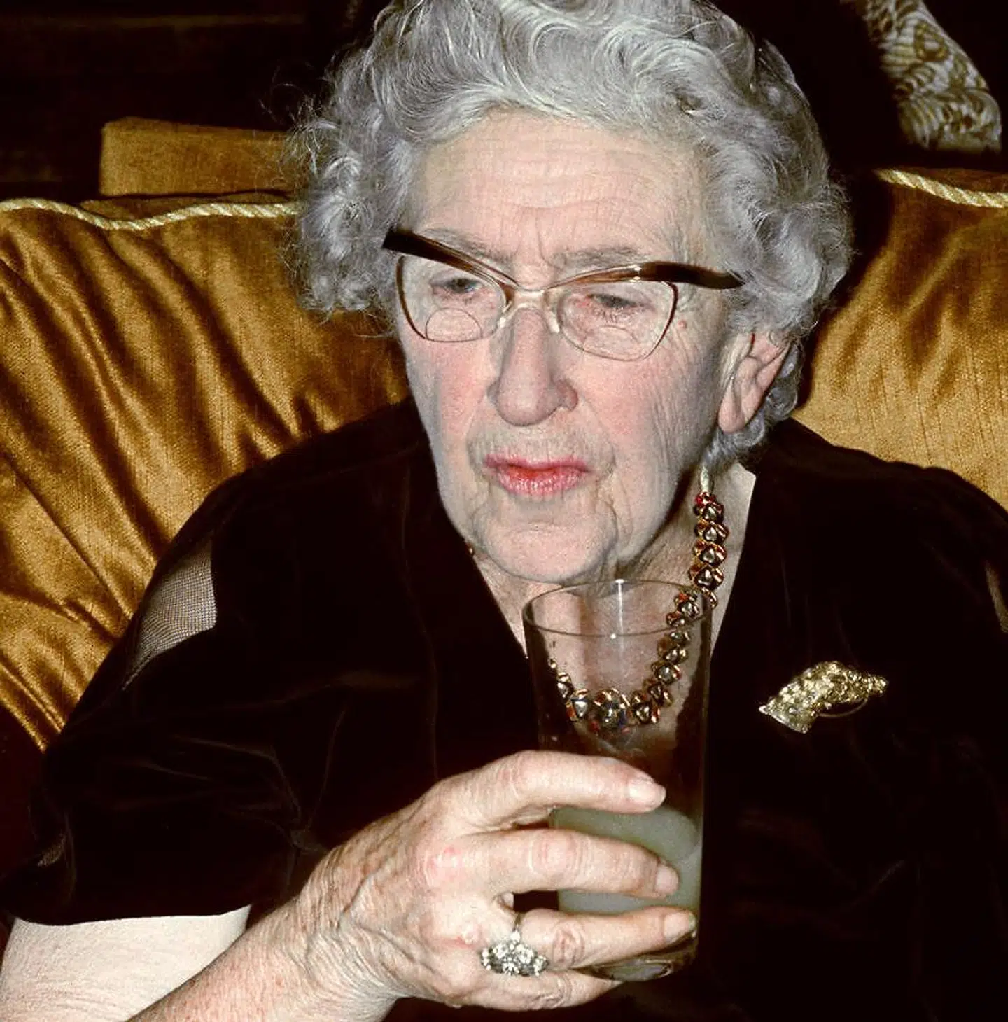 På dette foto fra marts måned 1971 ses den engelske forfatter Dame Agatha Christie.