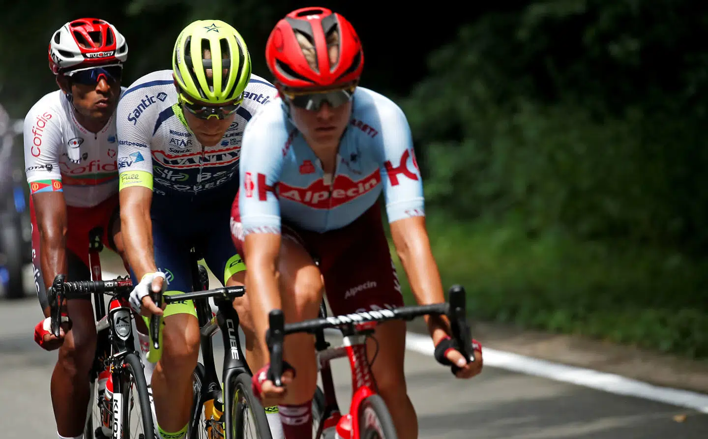 Mads Würtz Schmidt var en af de helt store danske oplevelser under sidste års Tour de France – her forrest på 19. etape i udbrud. I år blev han siet fra – til stor skuffelse for randrusianeren.