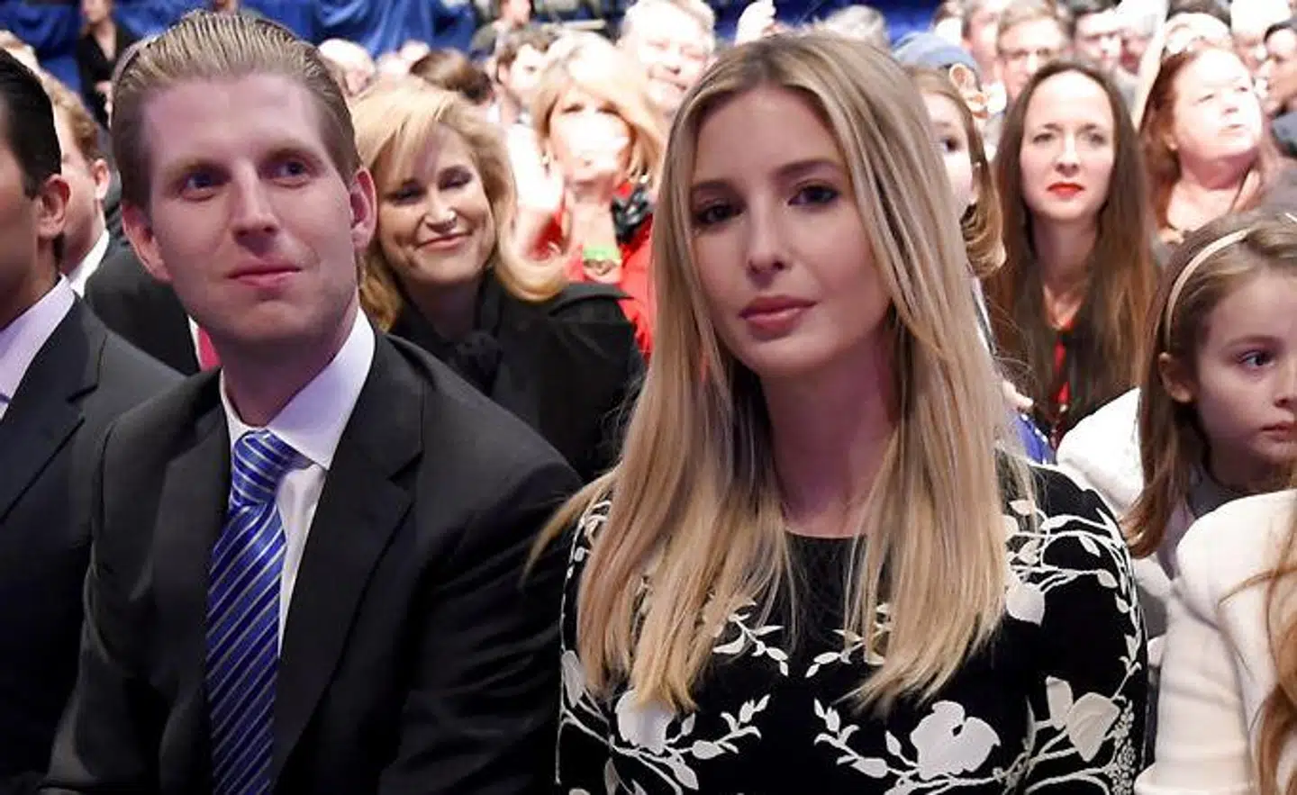 Ivanka og Eric Trump under en republikansk præsident-debat tilbage i januar 2016.