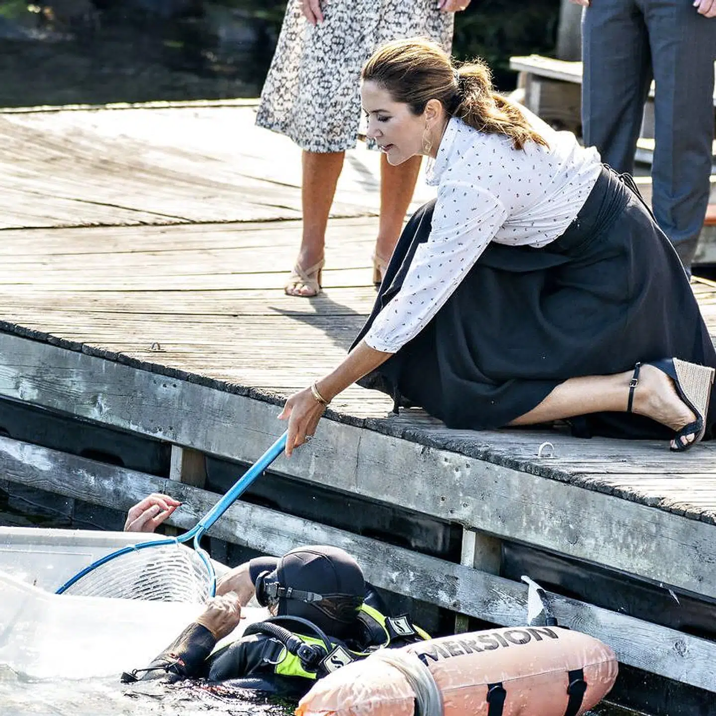 Kronprinsesse Mary udsætter to ud af seks sømrokker fra Kattegatcentret i Grenaa, onsdag 19. august 2020.