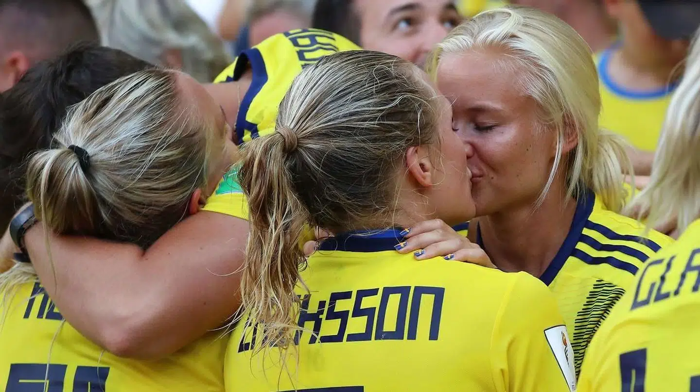 Pernille Harder og kæresten Magdalena Eriksson.