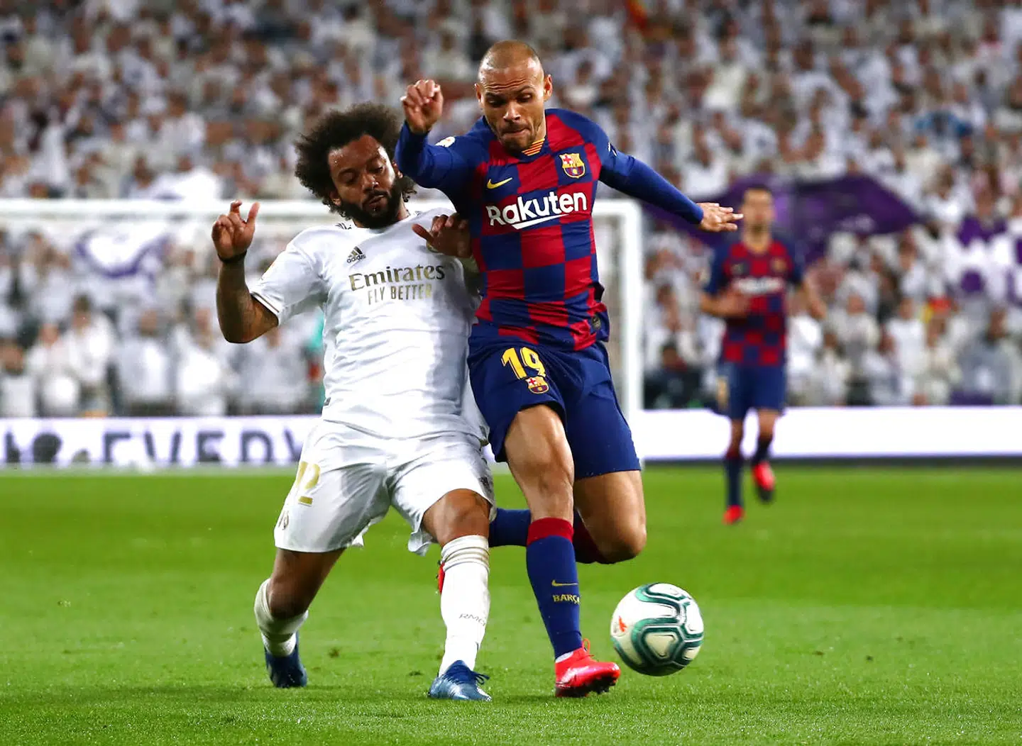Martin Braithwaite kom på banen i ligaopgøret mod Real Madrid i løbet af forået.