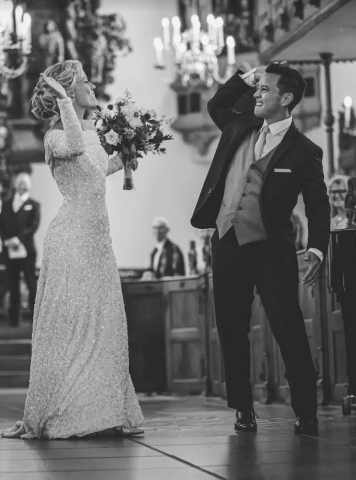 Kristine Yde Eriksen og Max-Emil blev gift den 22. august i Holmens kirke.