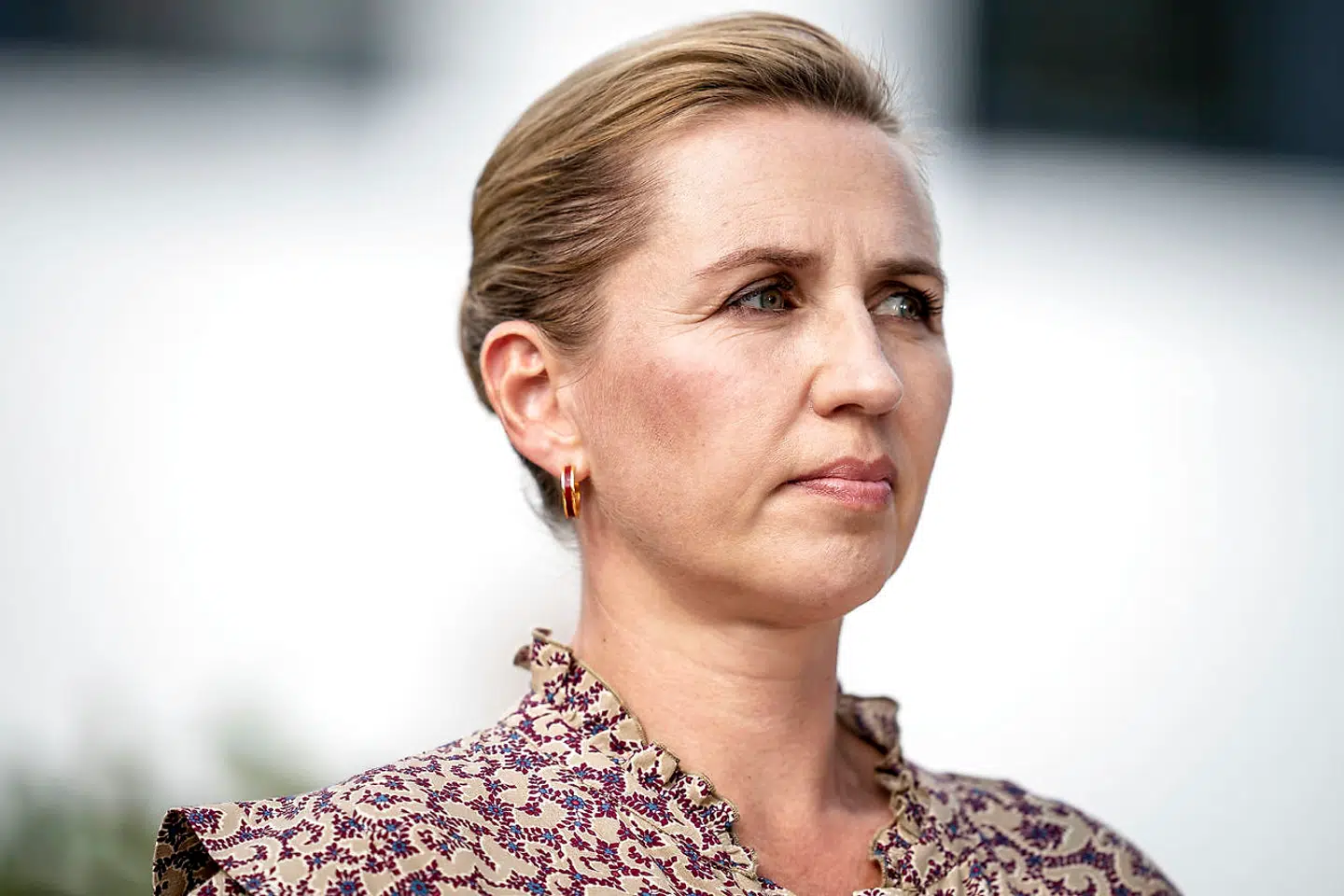 Statsminister Mette Frederiksen under pressemøde i forbindelse med Socialdemokratiets sommergruppemøde på Benniksgaard Hotel i Gråsten onsdag den 19. august 2020.. (Foto: Mads Claus Rasmussen/Ritzau Scanpix)
