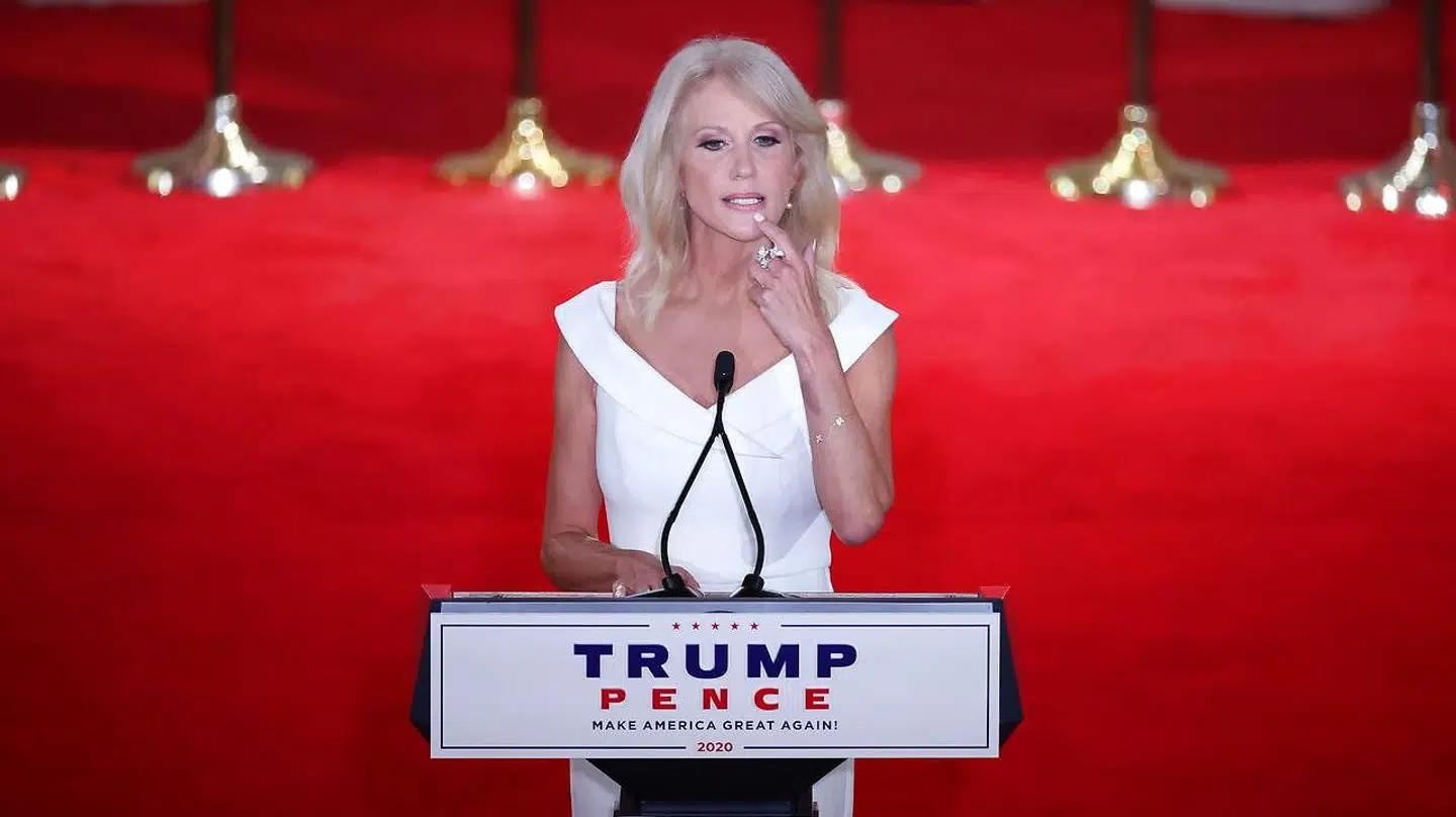 Kellyanne Conway på scenen ved Republikanernes konvent.