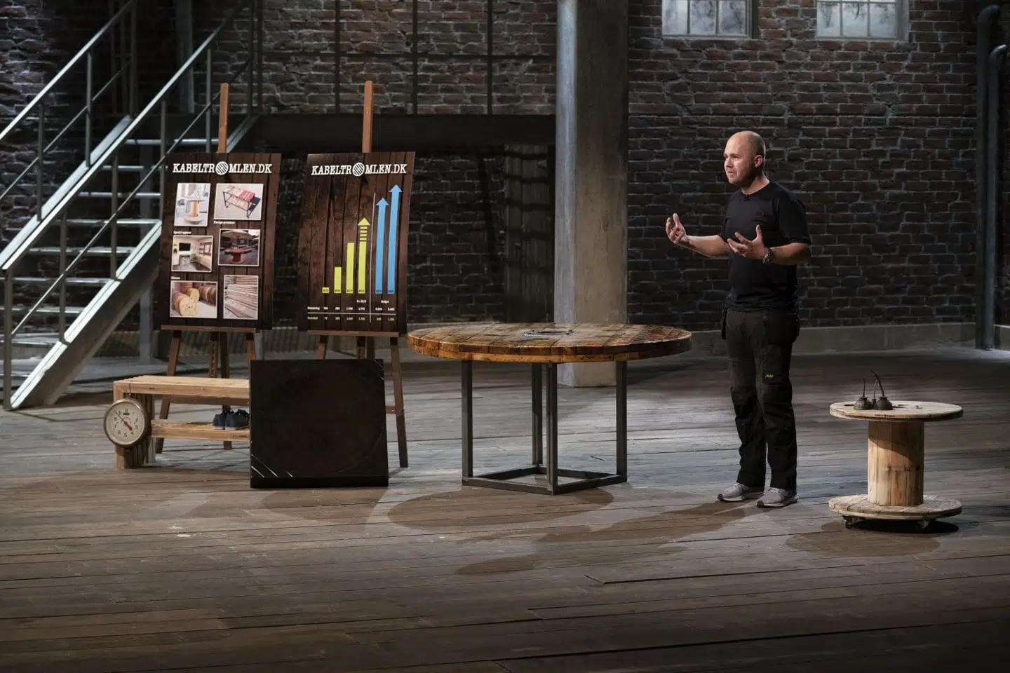 Palle med virksomheden Kabeltromlen i ‘Løvens hule’ i fjerde sæson.