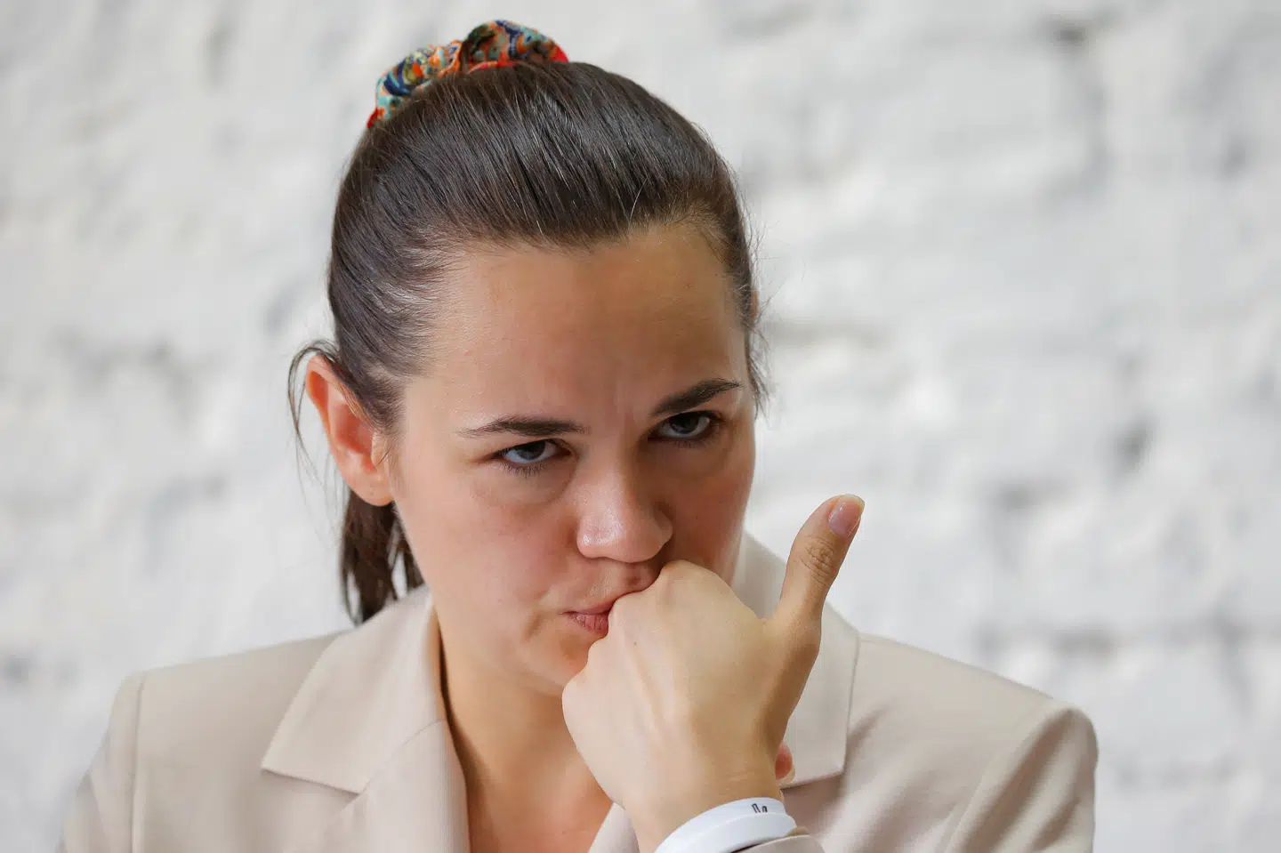 Svetlana Tikhanovskaja fik ifølge de officielle resultater omkring ti procent af stemmerne til præsidentvalget i Hviderusland. (Arkivfoto) Vasily Fedosenko/Reuters